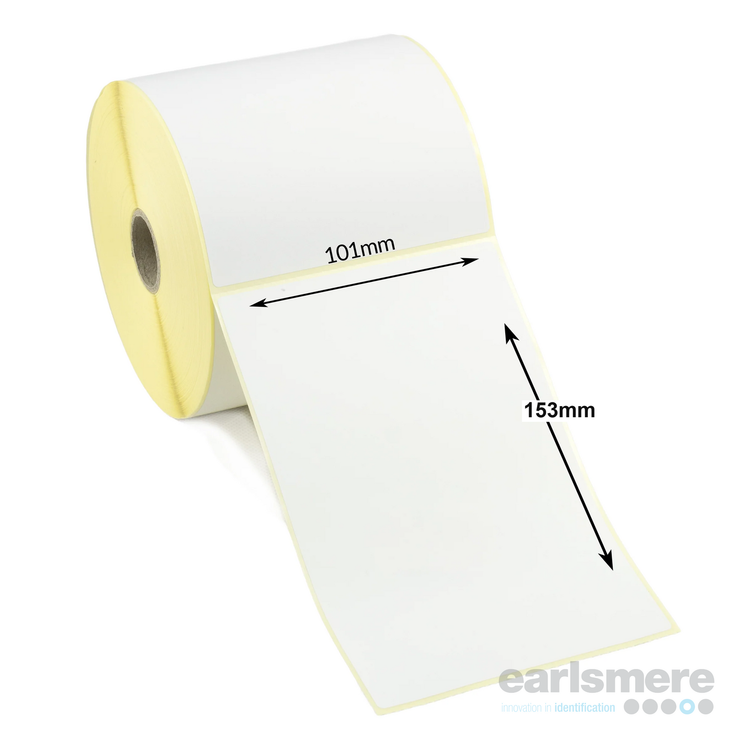 101mm x 153mm White Direct Thermal Labels, Paper, Permanent Adhesive, Perforated