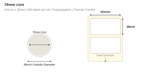 101mm x 36mm White Thermal Transfer Labels, Polypropylene, Permanent Adhesive