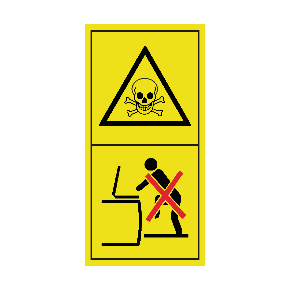 Beware Poisonous Gases Do Not Open Containers safety label