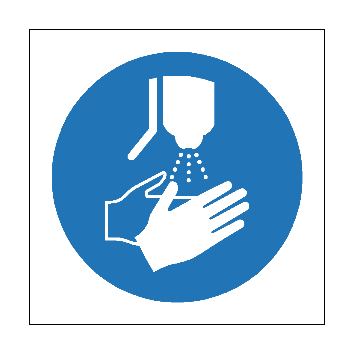Disinfect Hands safety label