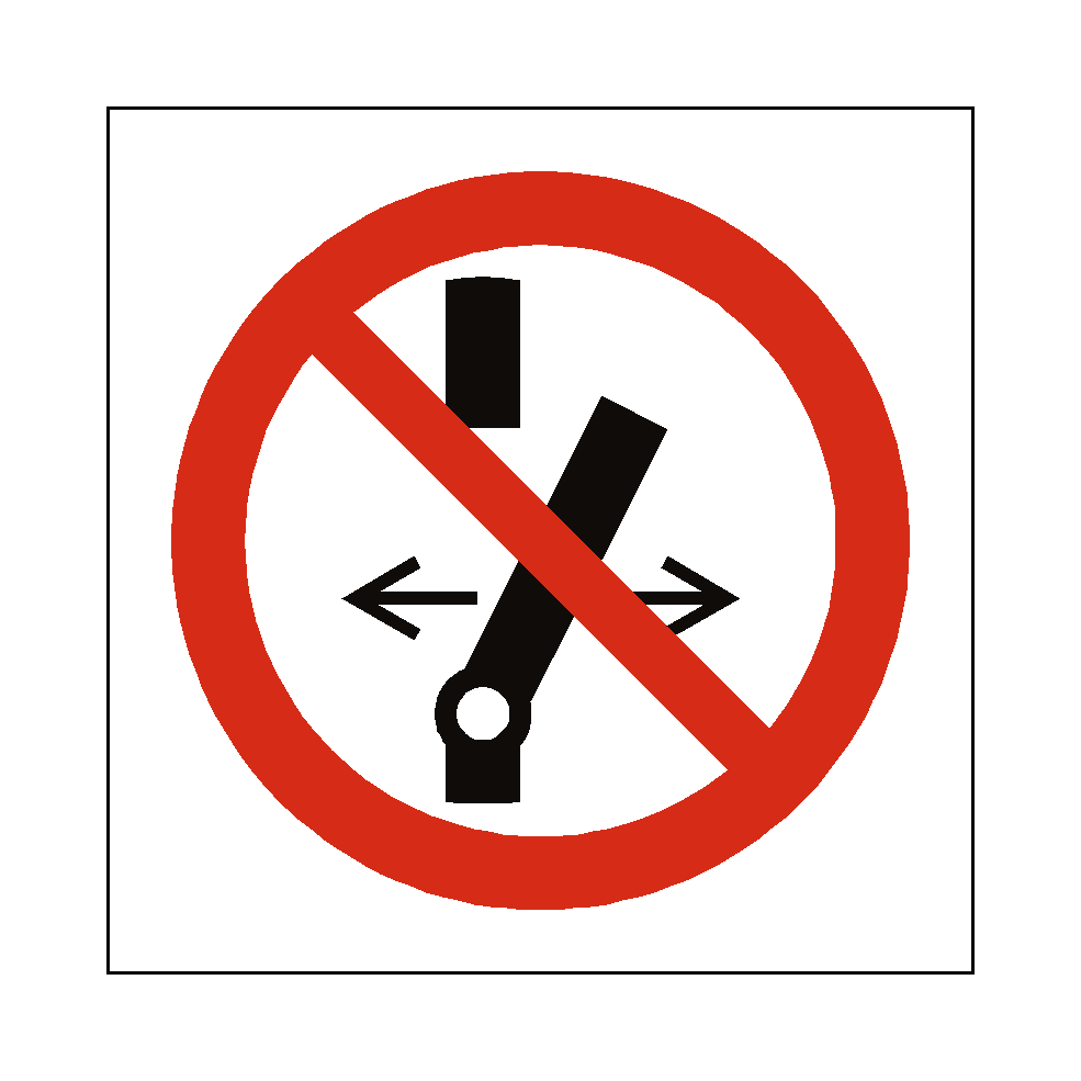Do Not Alter Switch safety label