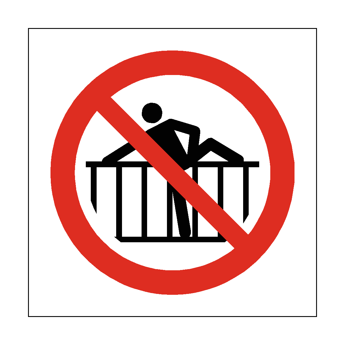 Do Not Cross Barrier safety label