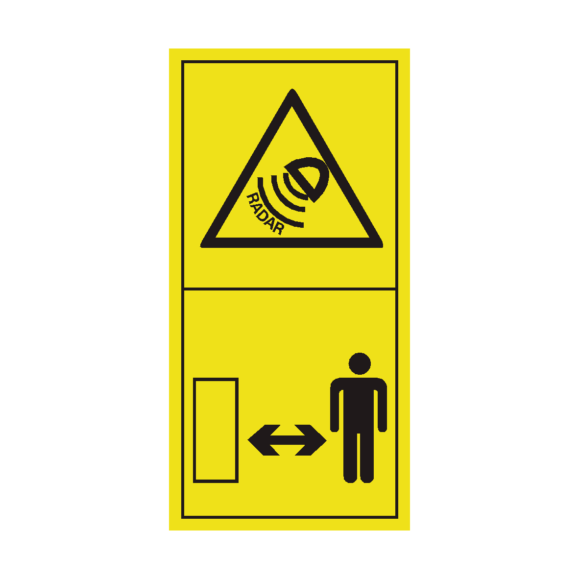 Do Not Look Directly into Radar Sensor safety label