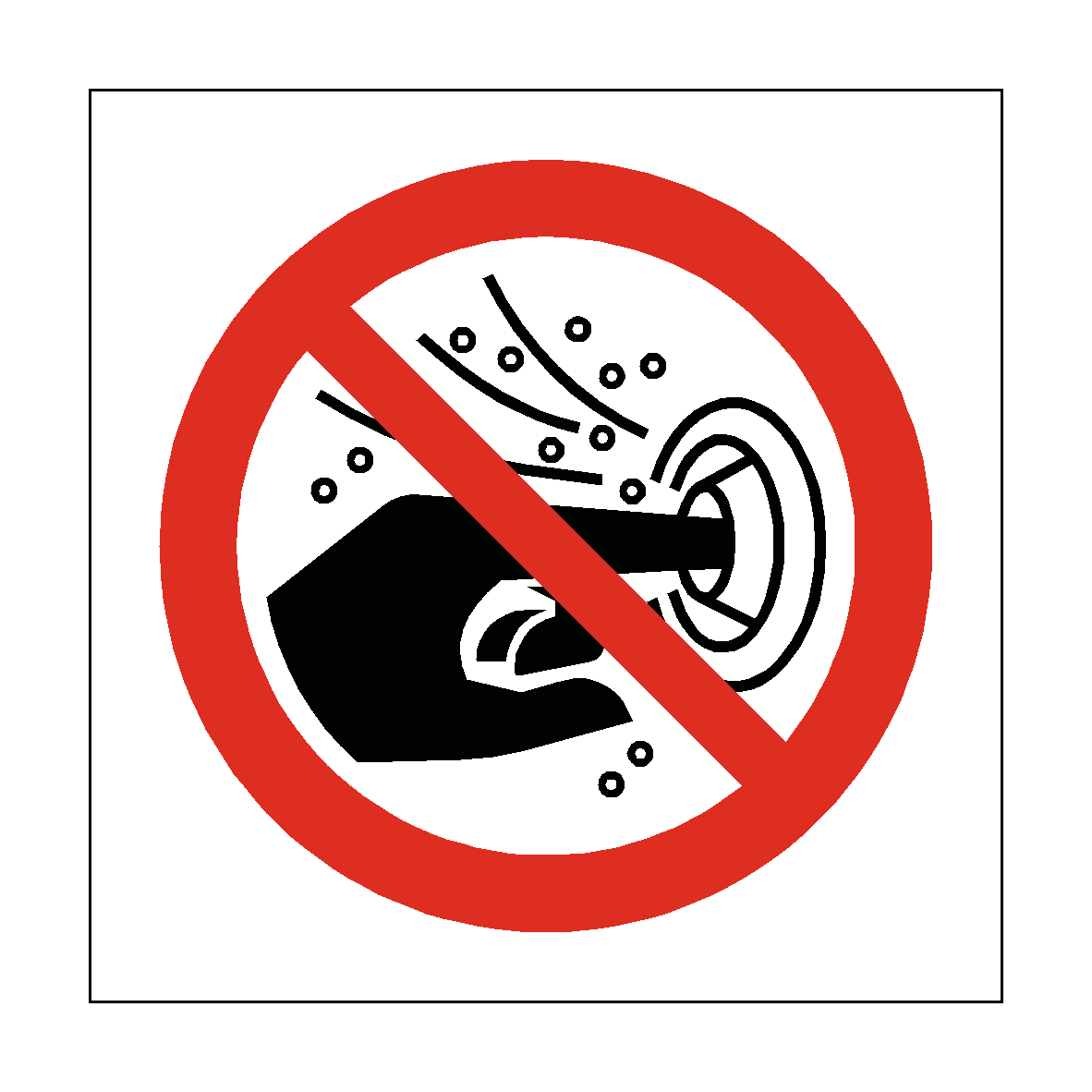 Do Not Put Finger in Nozzle safety label