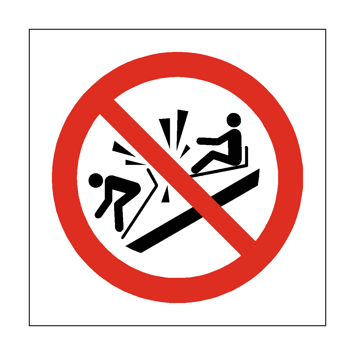 Do Not Ram Toboggans safety label