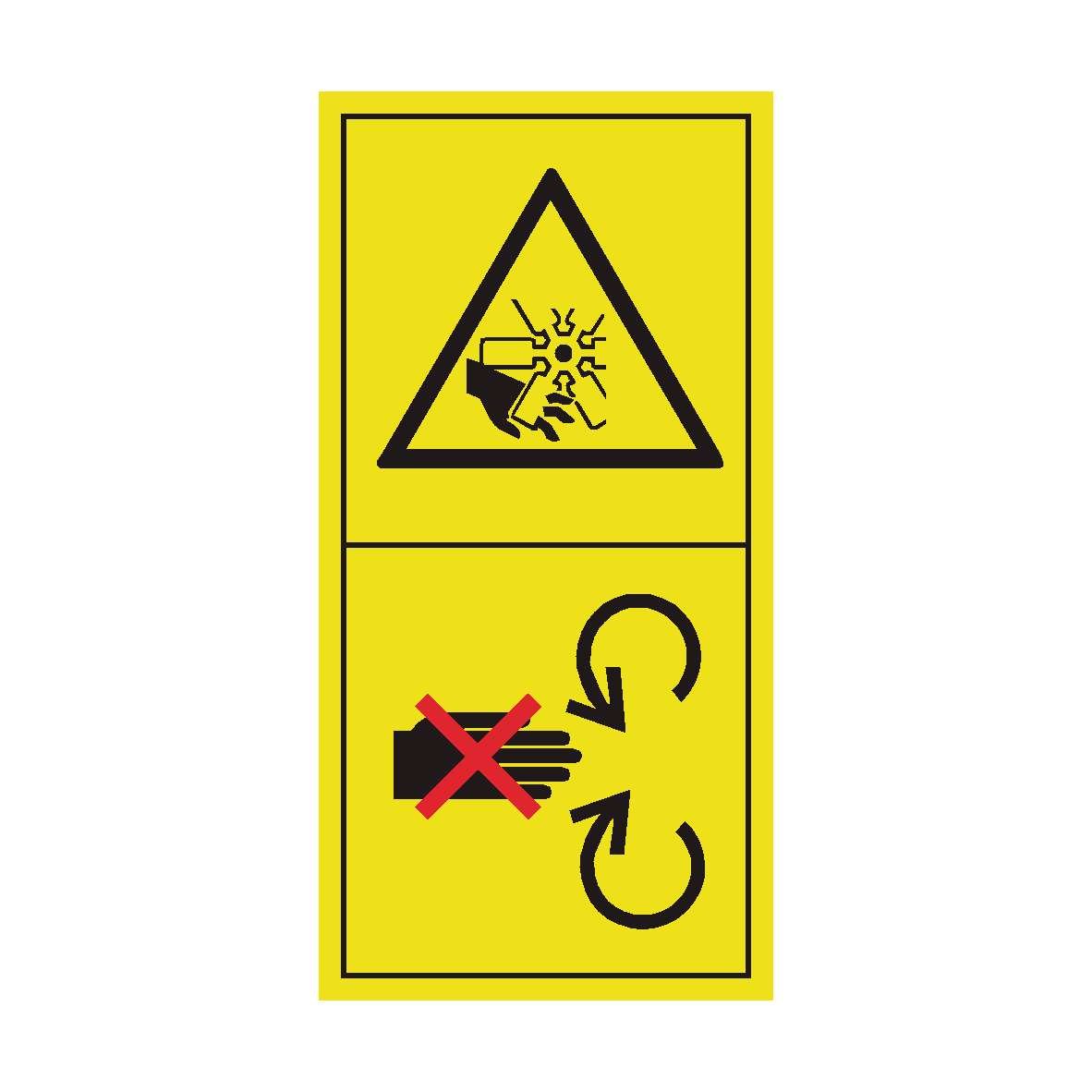 Do Not Remove or Open Safety Shield safety label