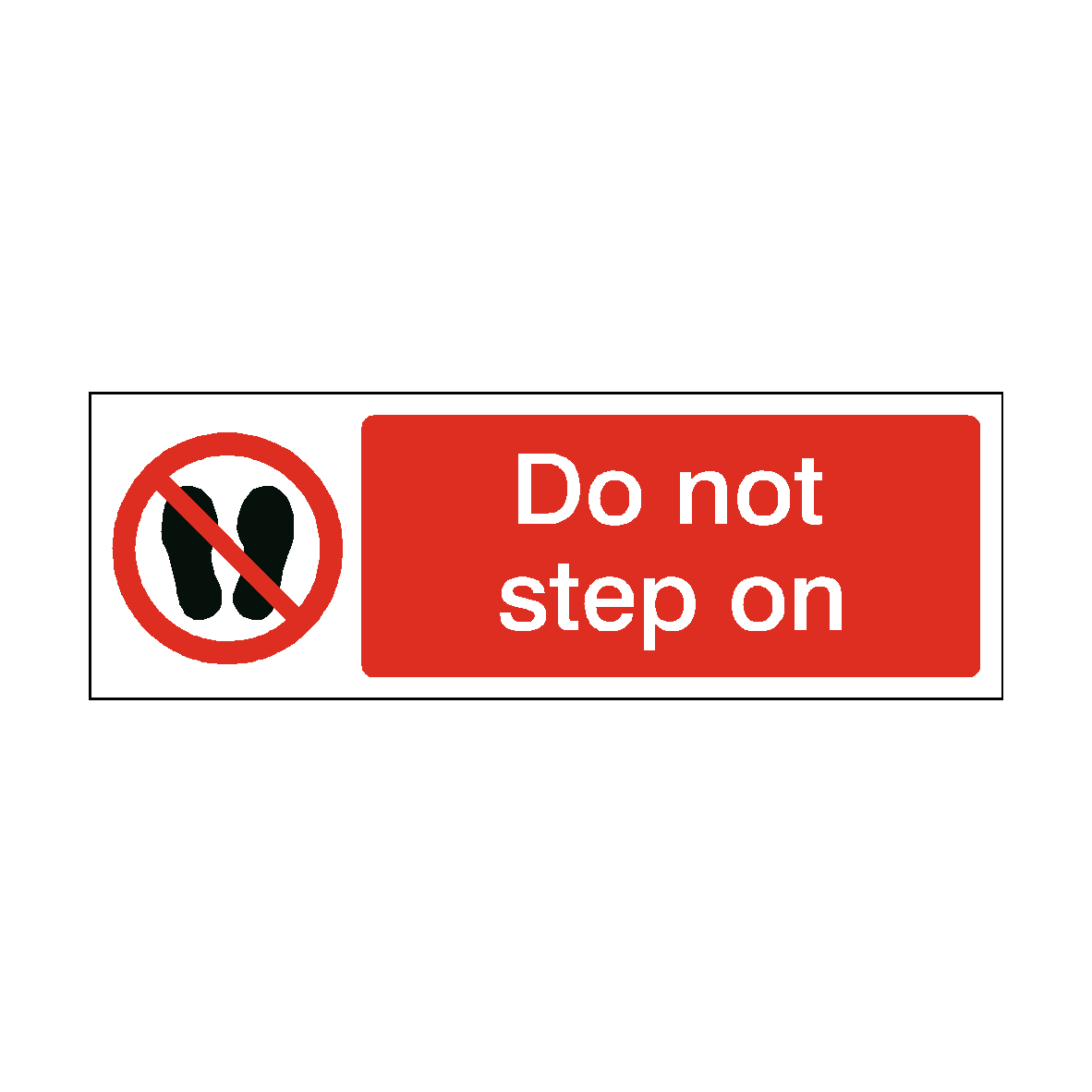 Do Not Step on safety label