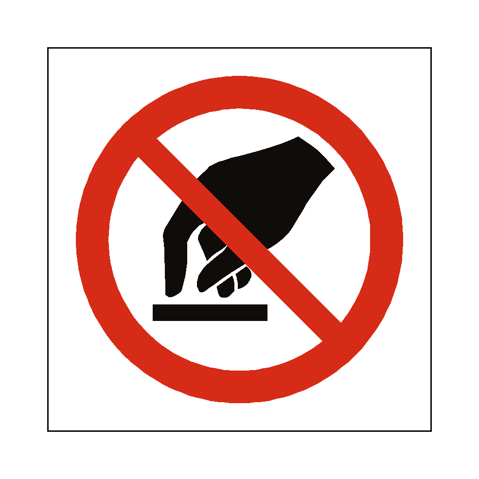 Do Not Touch safety label