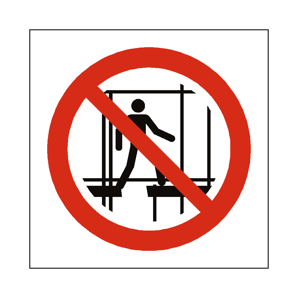 Do Not Use Incomplete Scaffold safety label