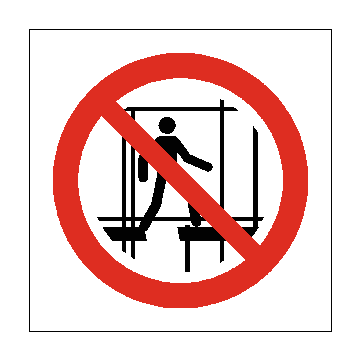 Do Not Use This Incomplete Scaffold safety label