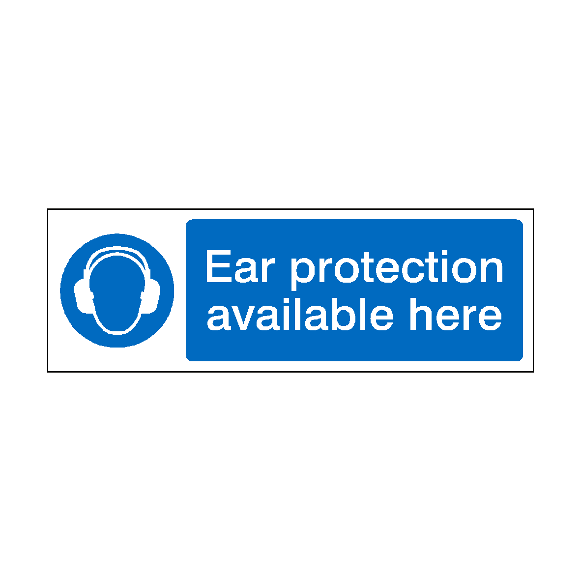 Ear Protection Available Here safety label