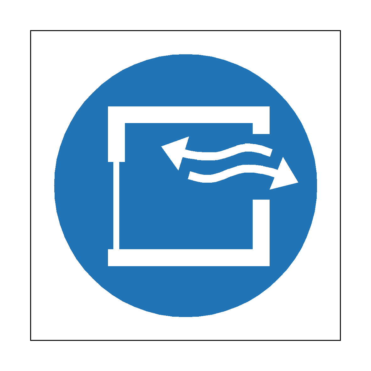 Ensure Continuous Ventilation safety label