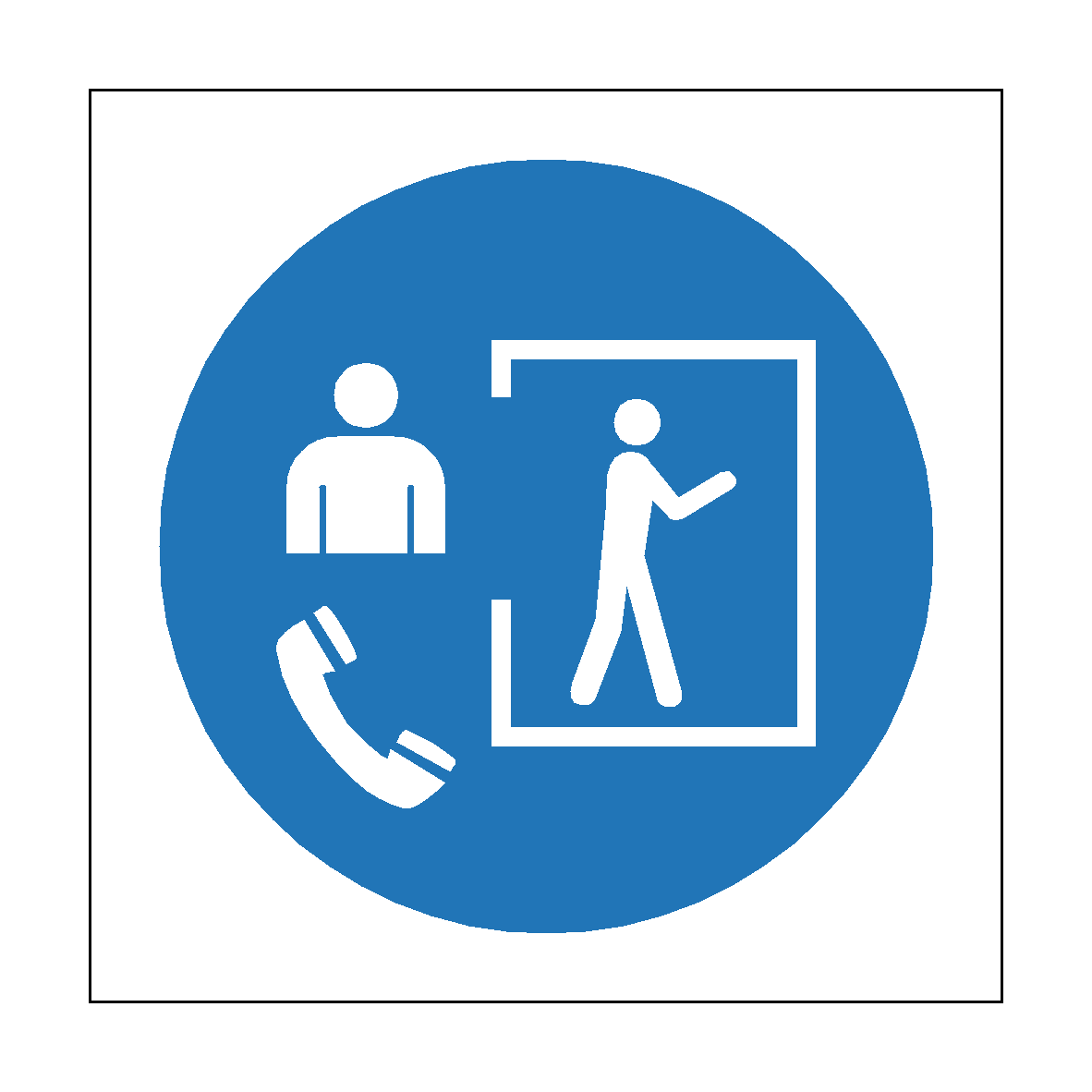 Entry Only with Supervisor Outside safety label