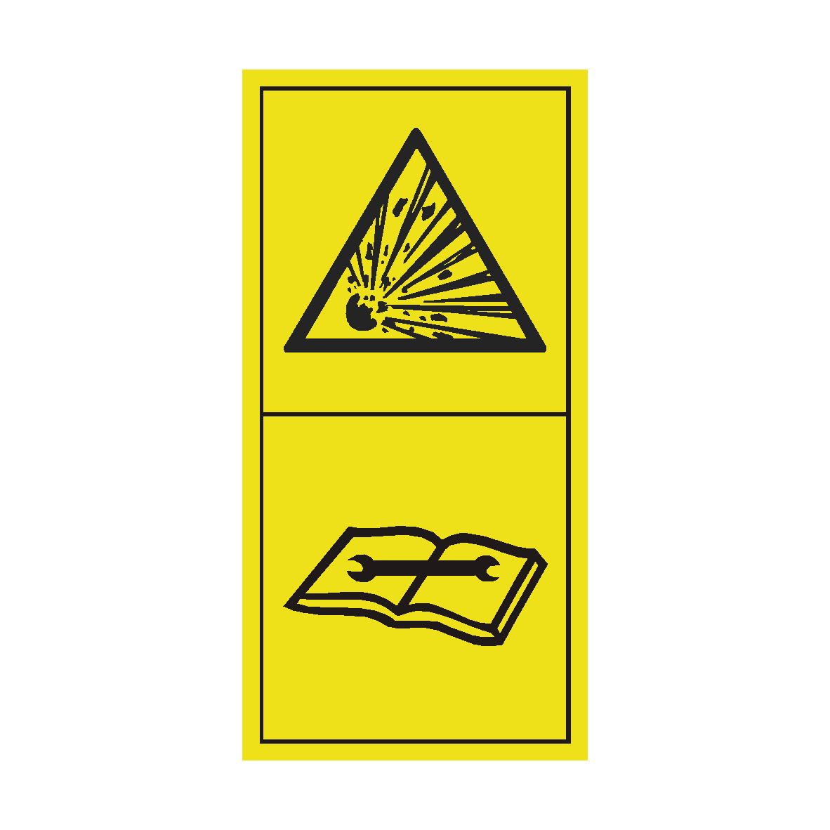 Explosion Risk Check Service Manual safety label