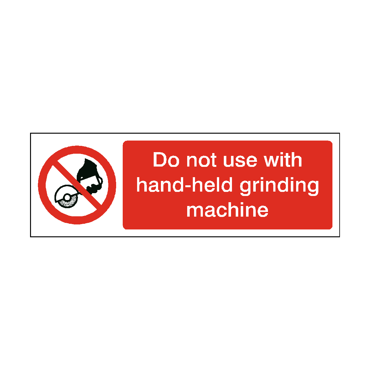 Handheld Grinding Machine safety label