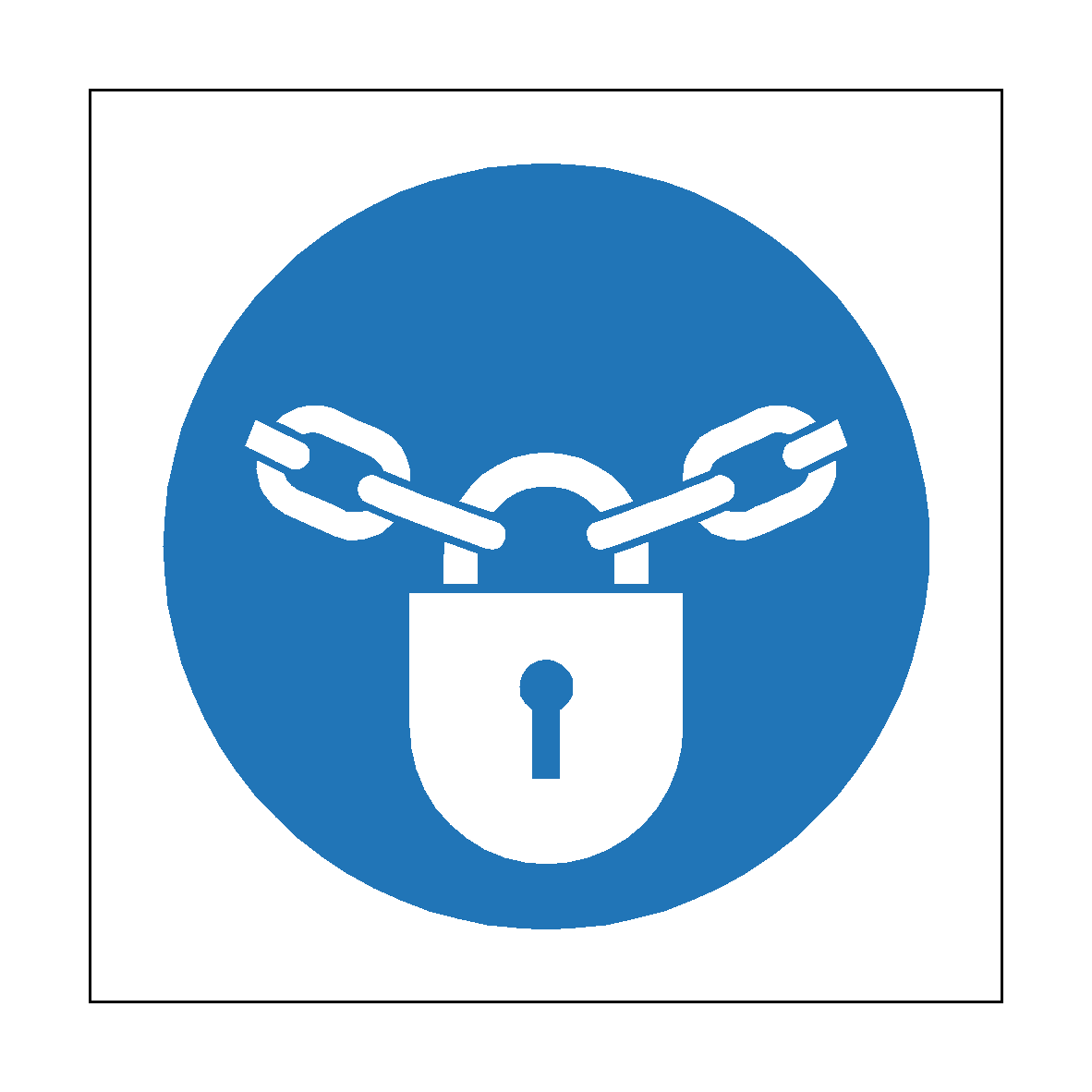 Keep Locked safety label