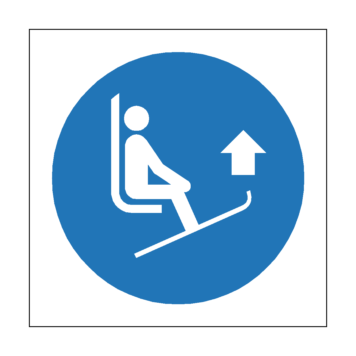 Keep Ski Tips Up safety label