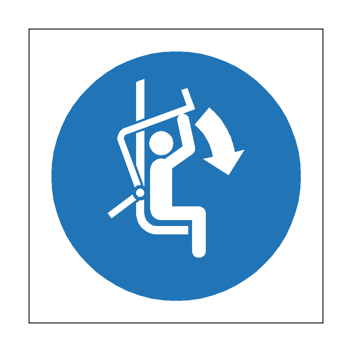Lower Restraining Bar safety label