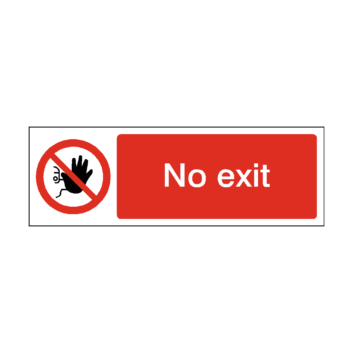 No Exit safety label