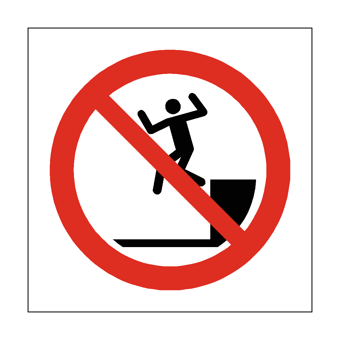 No Jumping Down safety label