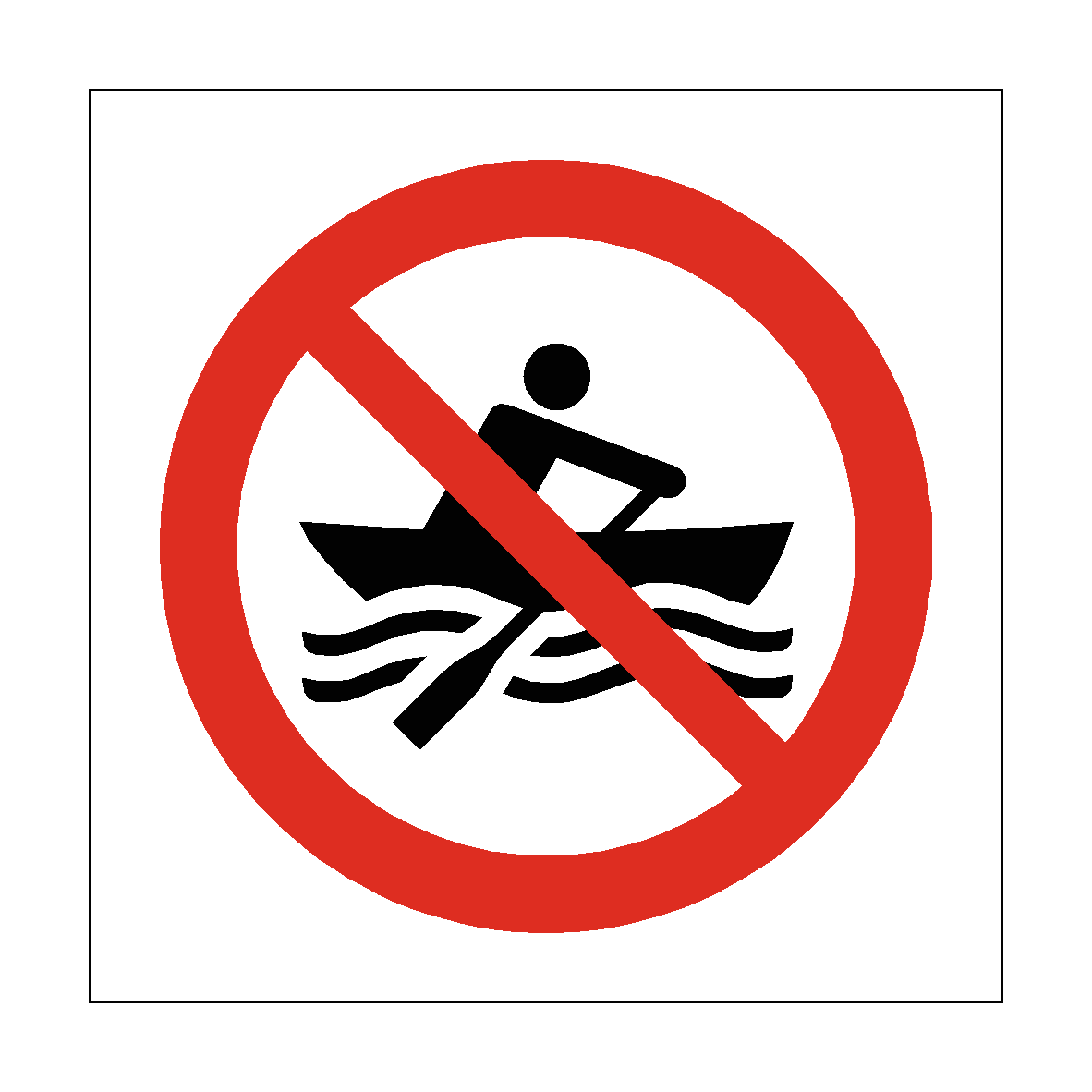 No Manually Powered Craft safety label