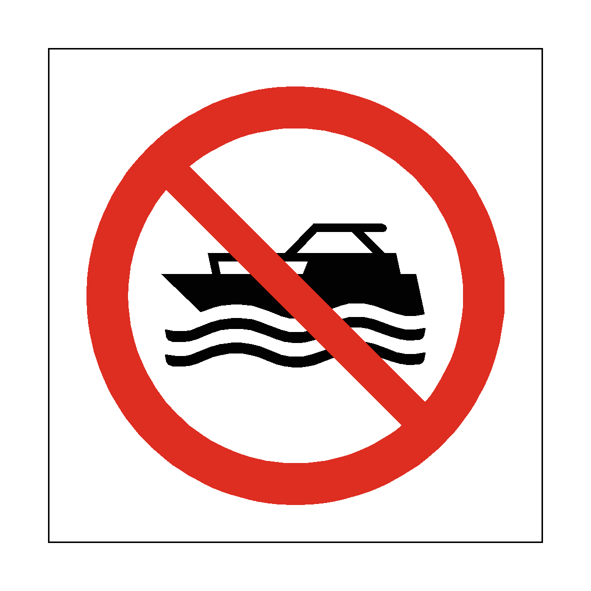 No Mechanically Powered Craft safety label