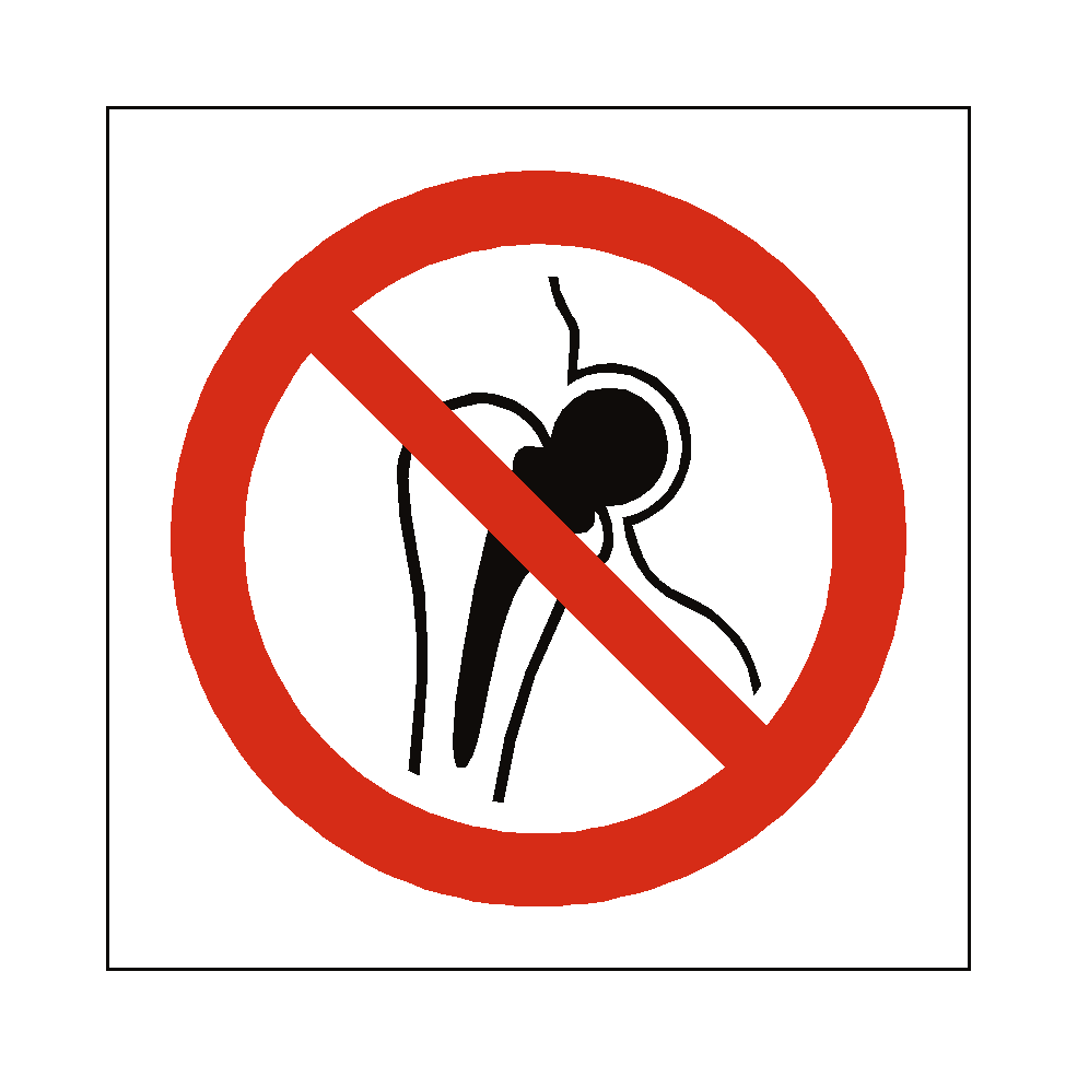 No Metal Implants safety label