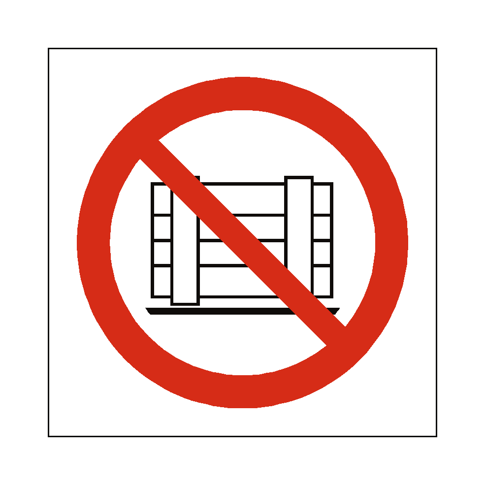 No Obstruction safety label