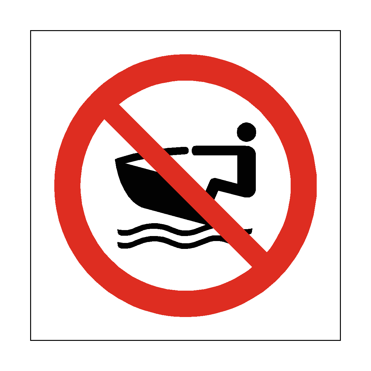 No Personal Water Craft safety label