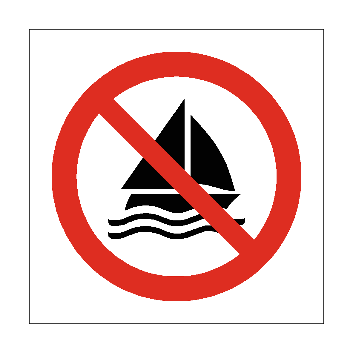No Sailing safety label