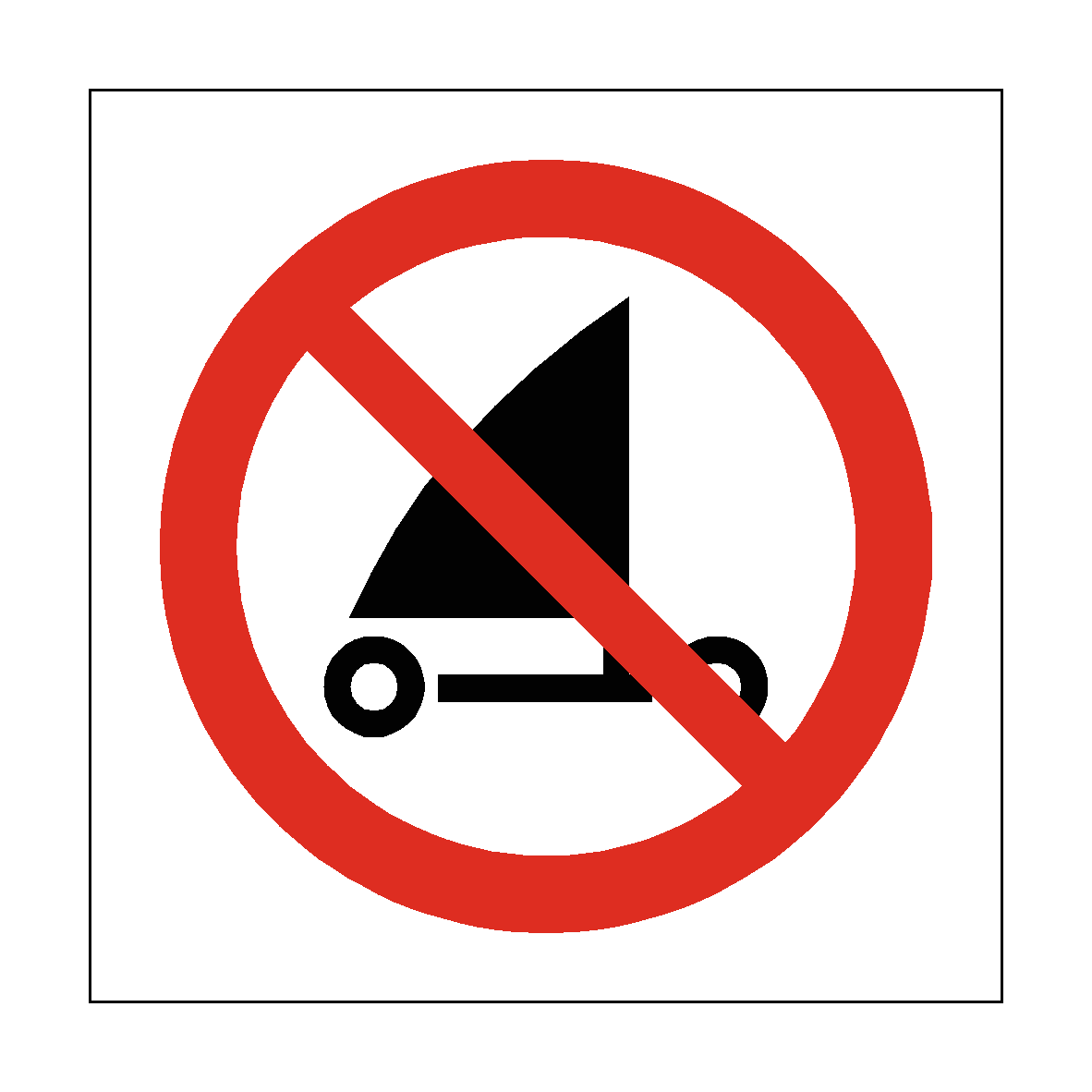 No Sand Yachting safety label