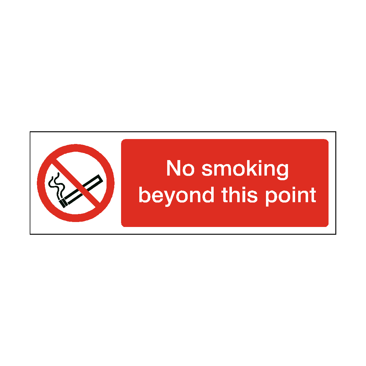 No Smoking Beyond This Point safety label