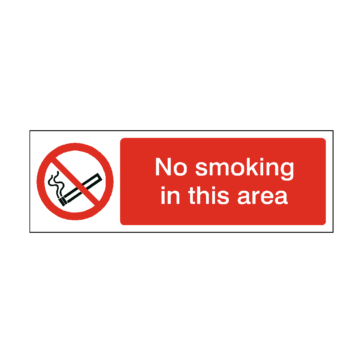 No Smoking in This Area safety label