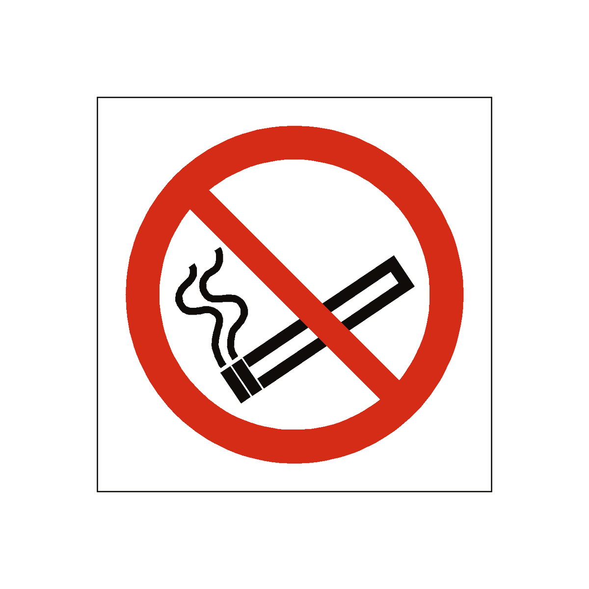 No Smoking safety label