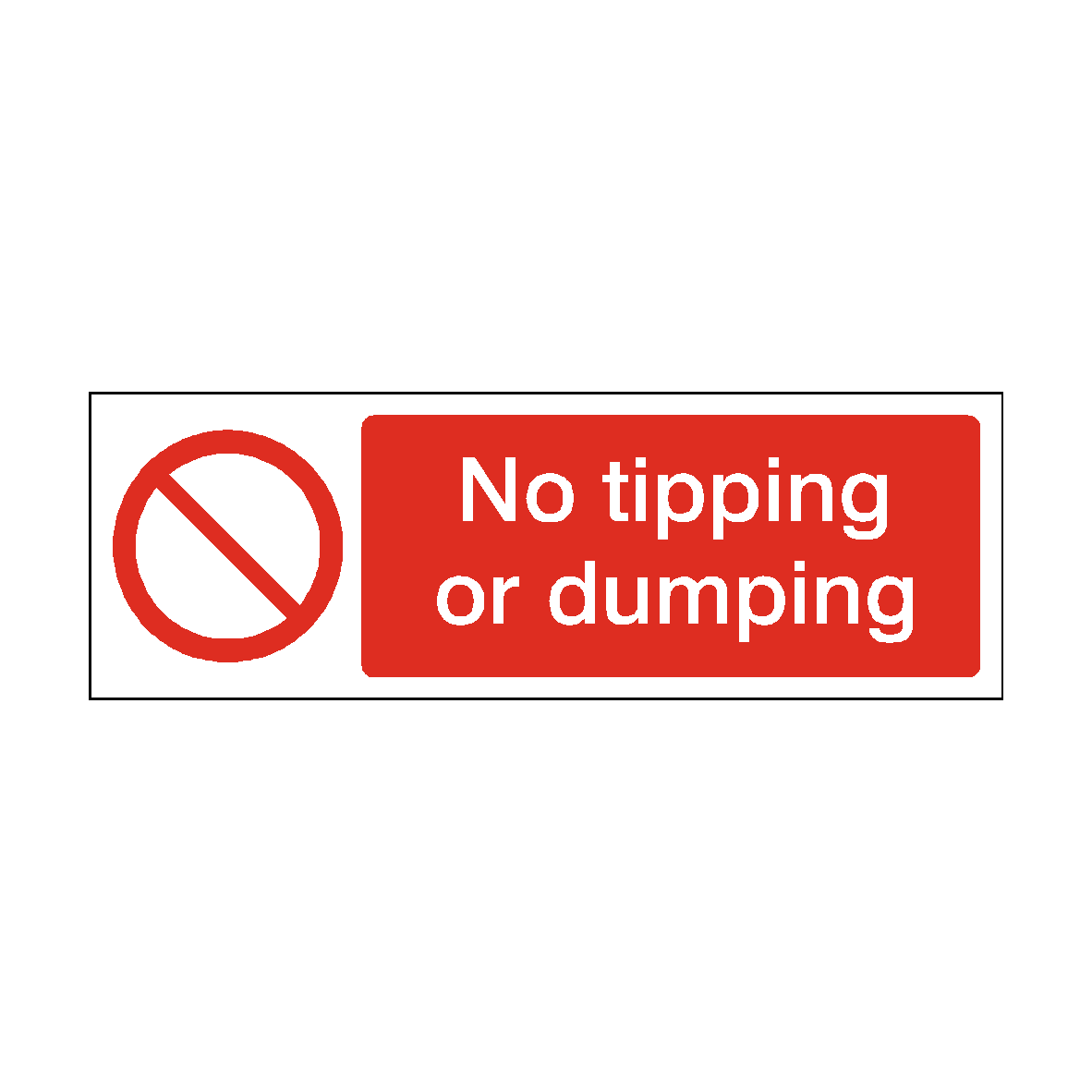No Tipping or Dumping safety label