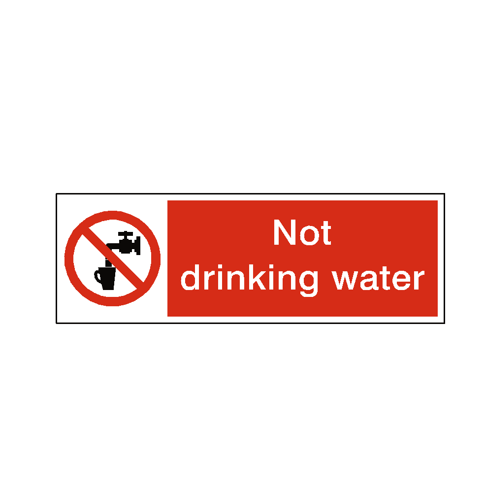 Not Drinking Water safety label