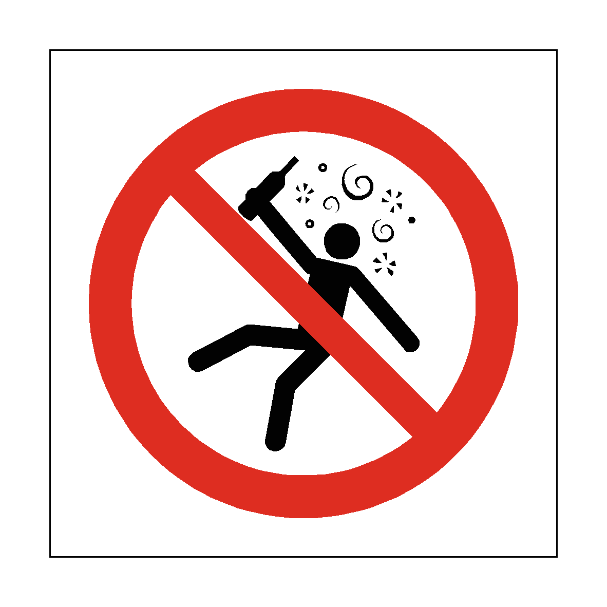Not for People in Intoxicated State safety label