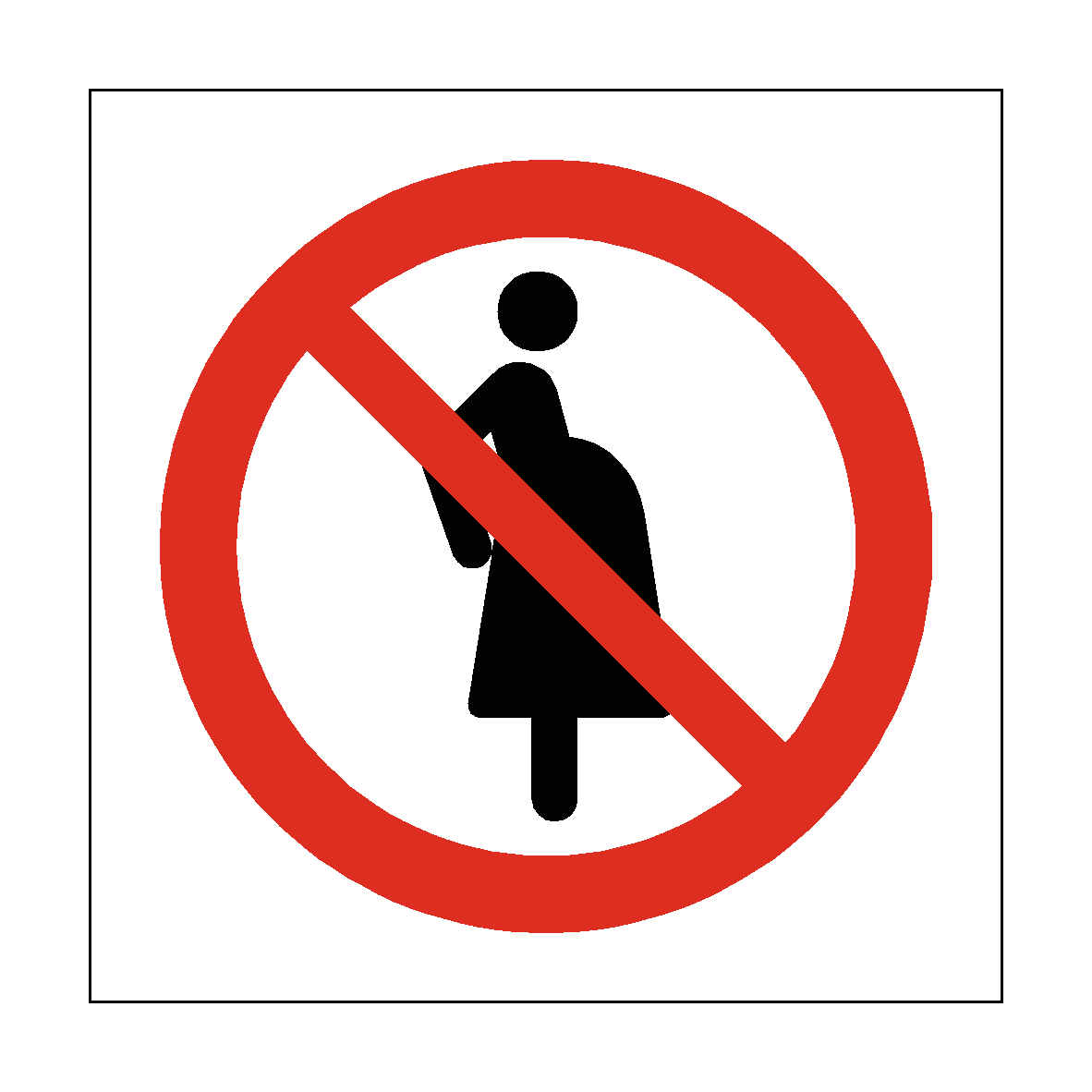 Not for Pregnant Women safety label