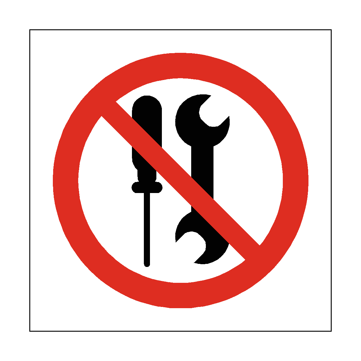Not to be Serviced by Users safety label