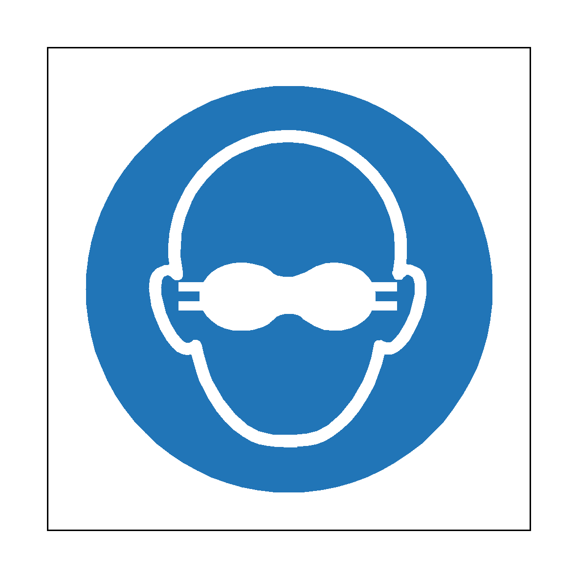 Opaque Eye Protection safety label