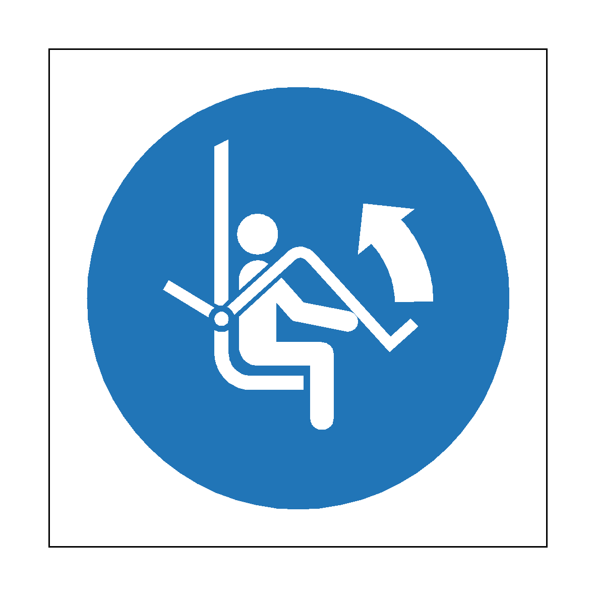 Raise Restraining Bar safety label