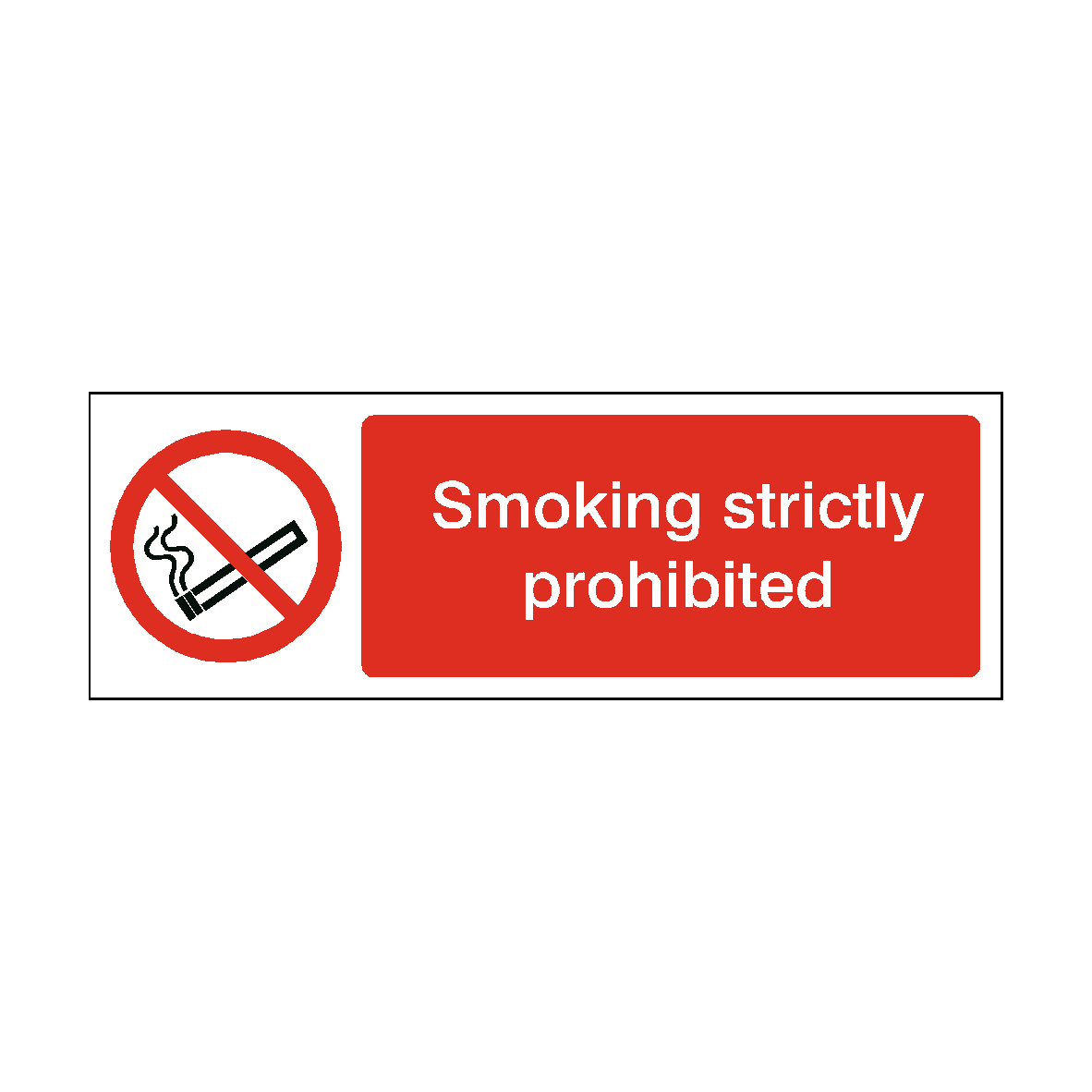 Smoking Strictly Prohibited safety label