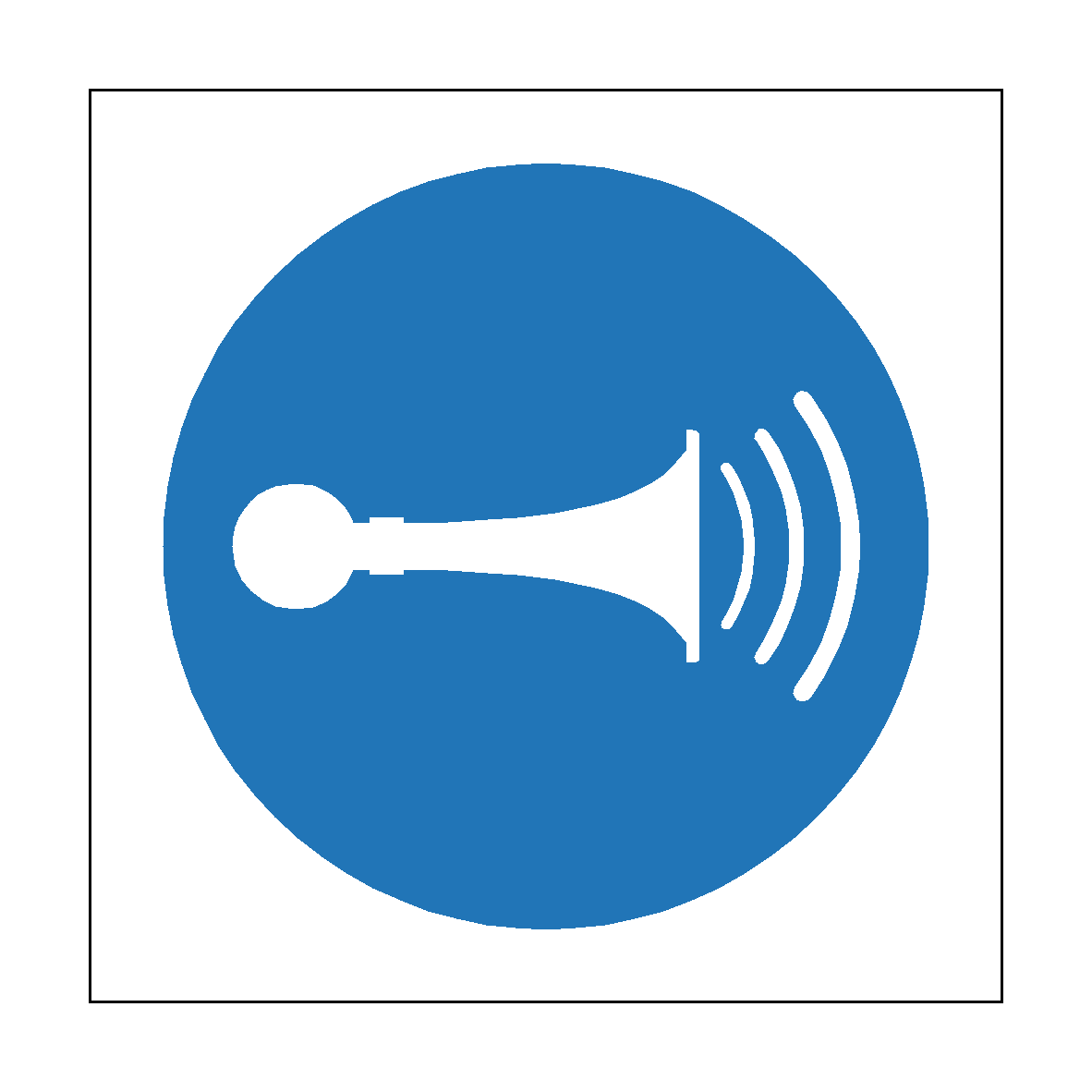Sound Horn safety label