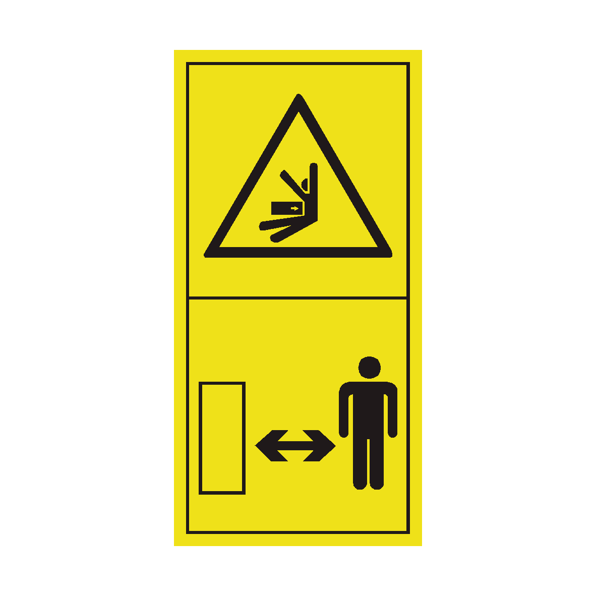 Stay a Safe Distance from This Machine safety label