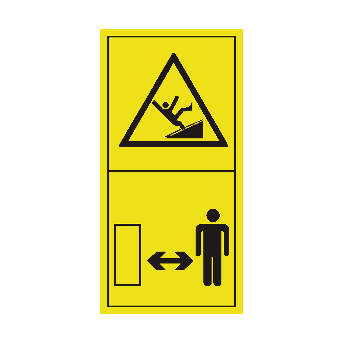 Stay Clear of Header safety label