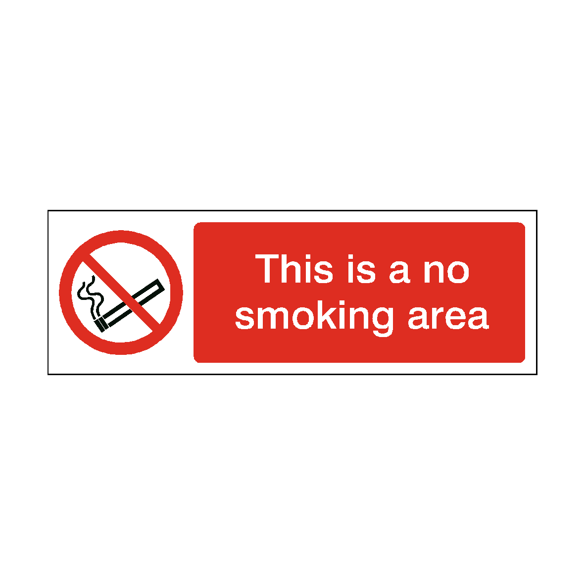 This is a Smoking Area safety label