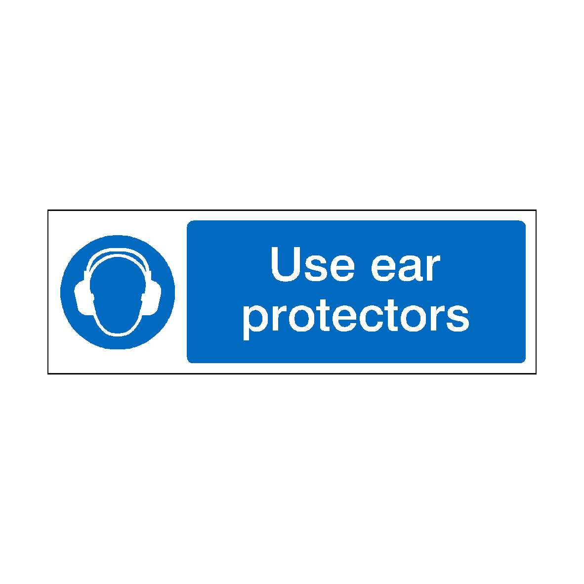 Use Ear Protectors safety label
