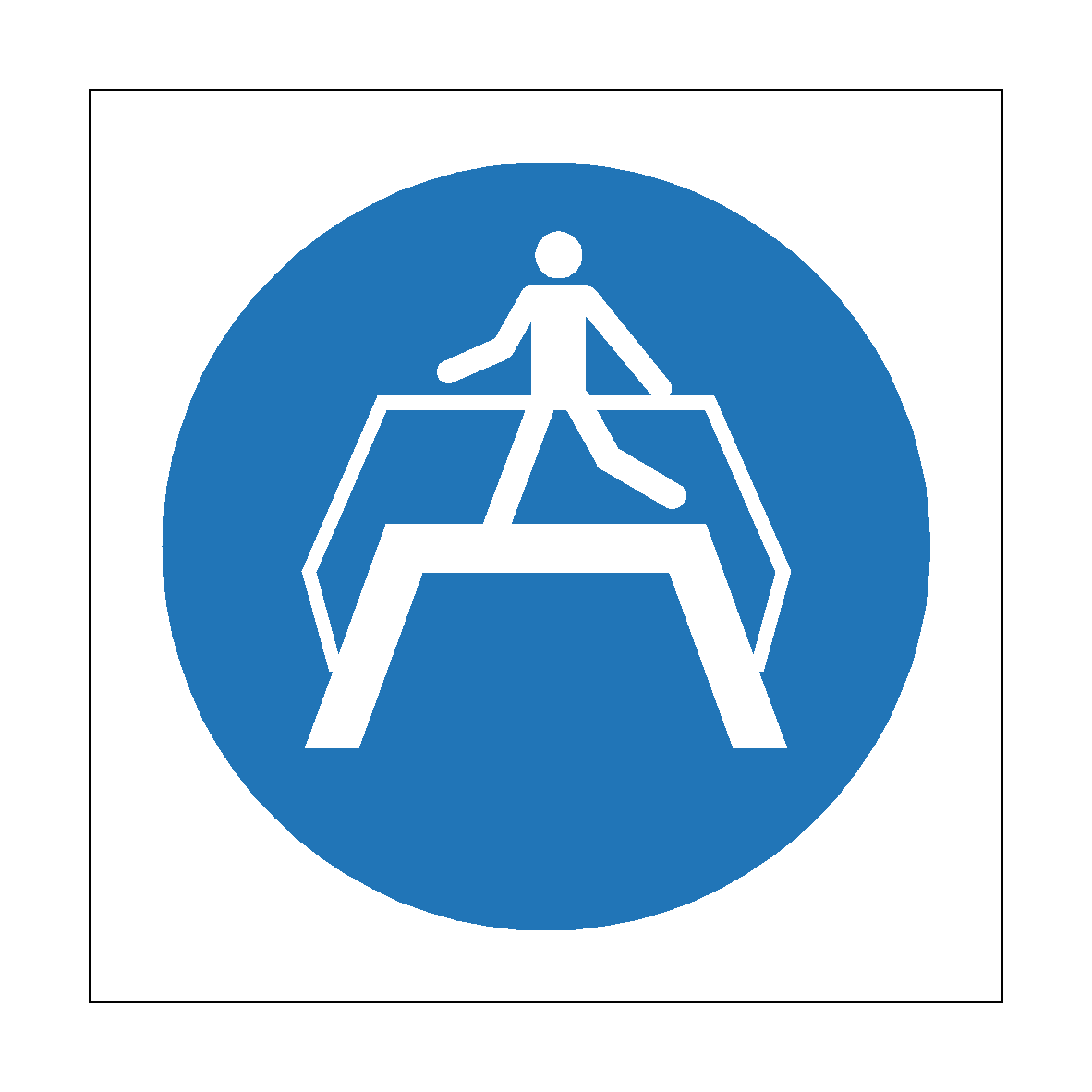 Use Footbridge safety label