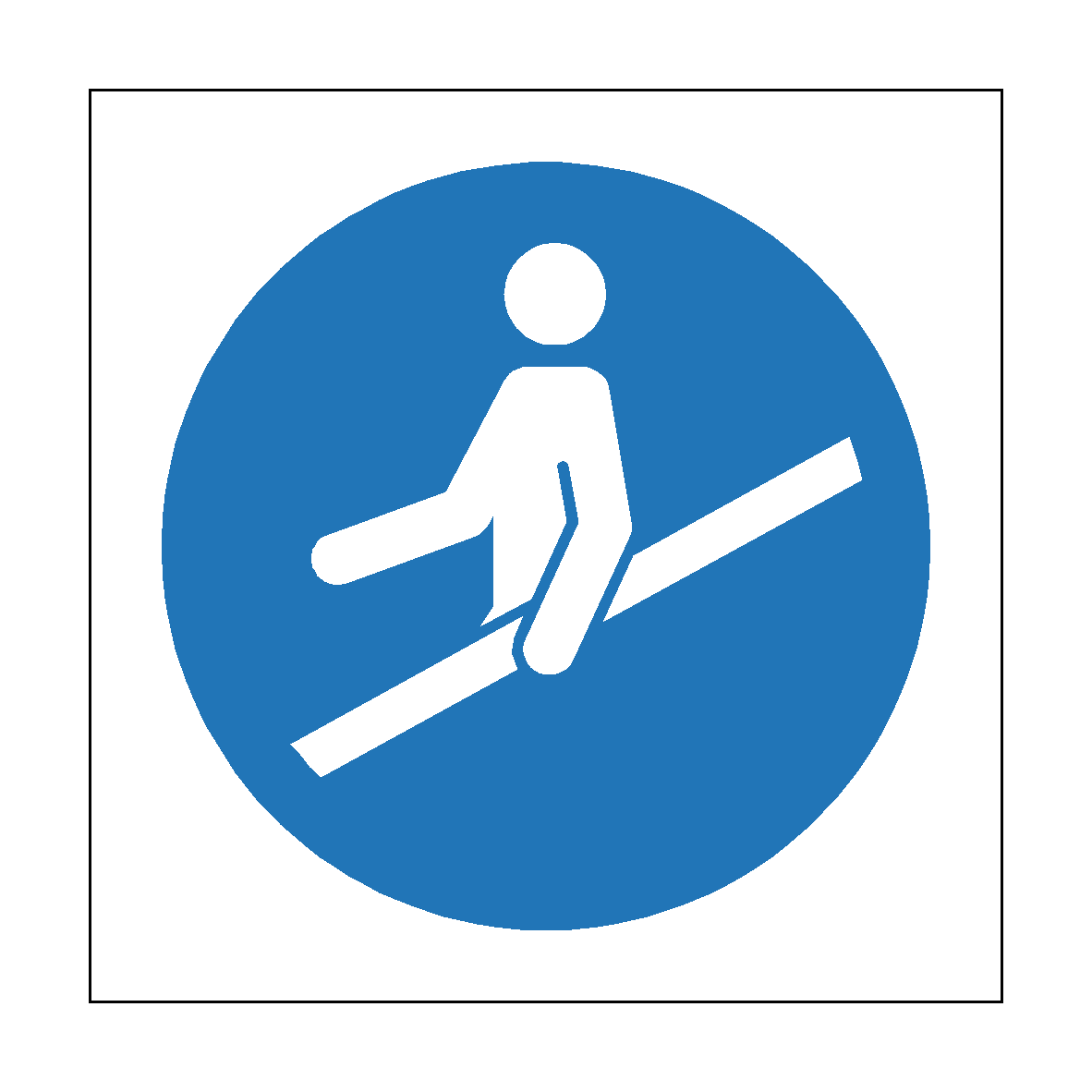 Use Handrail safety label