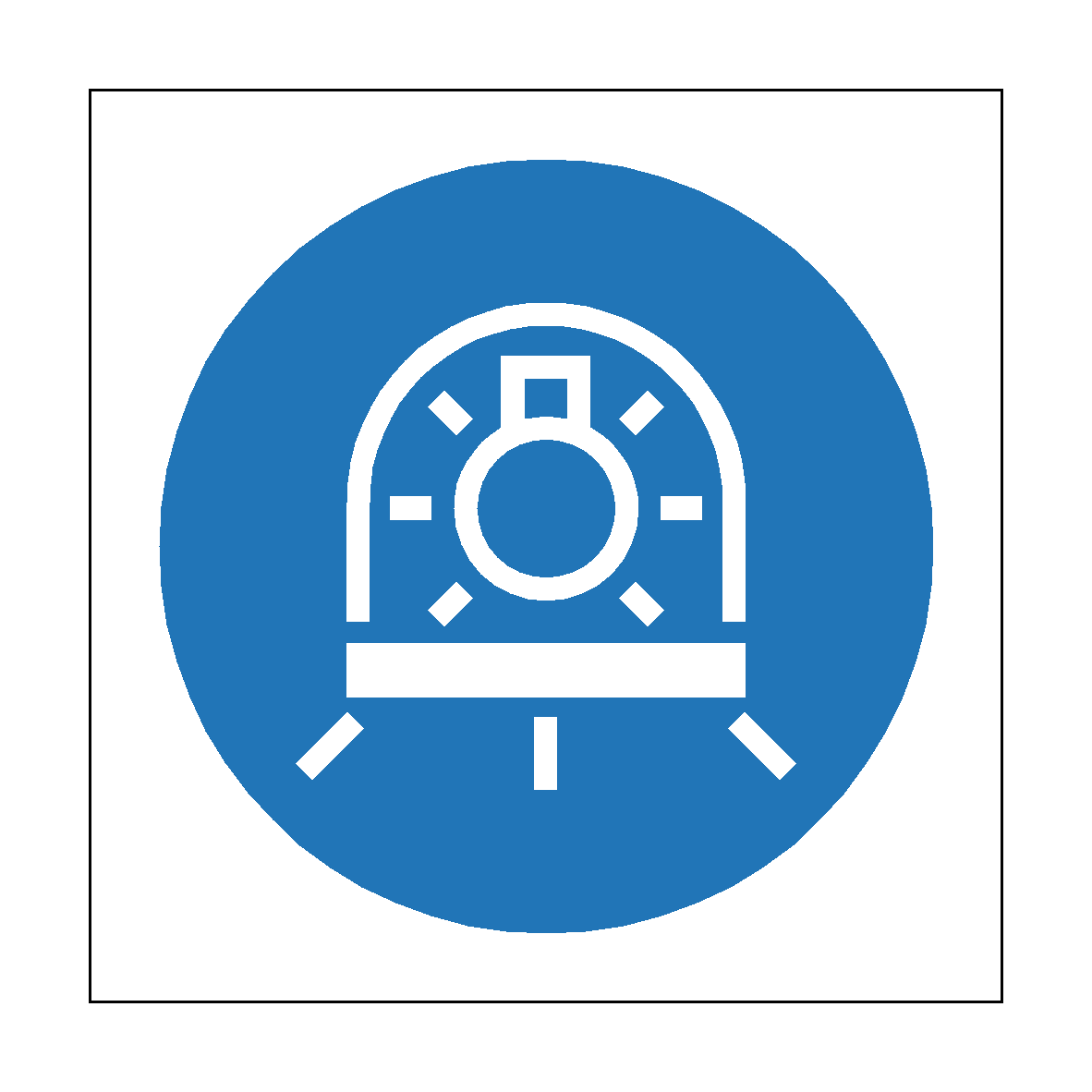 Use Lamp in Luminaire with Shield safety label